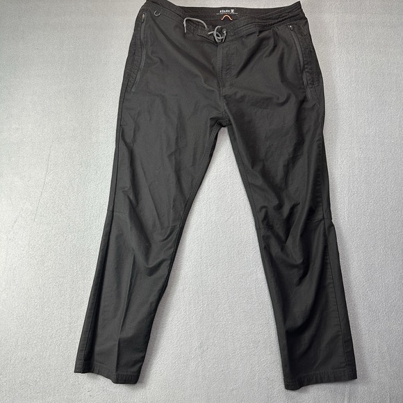 Roark Other - Roark Layover Traveler Pants Mens 38 Black Drawstring Travel Casual Nylon Blend